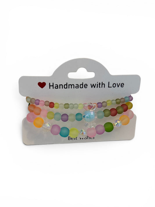 3 Piece Multi Colored Bracelet Set