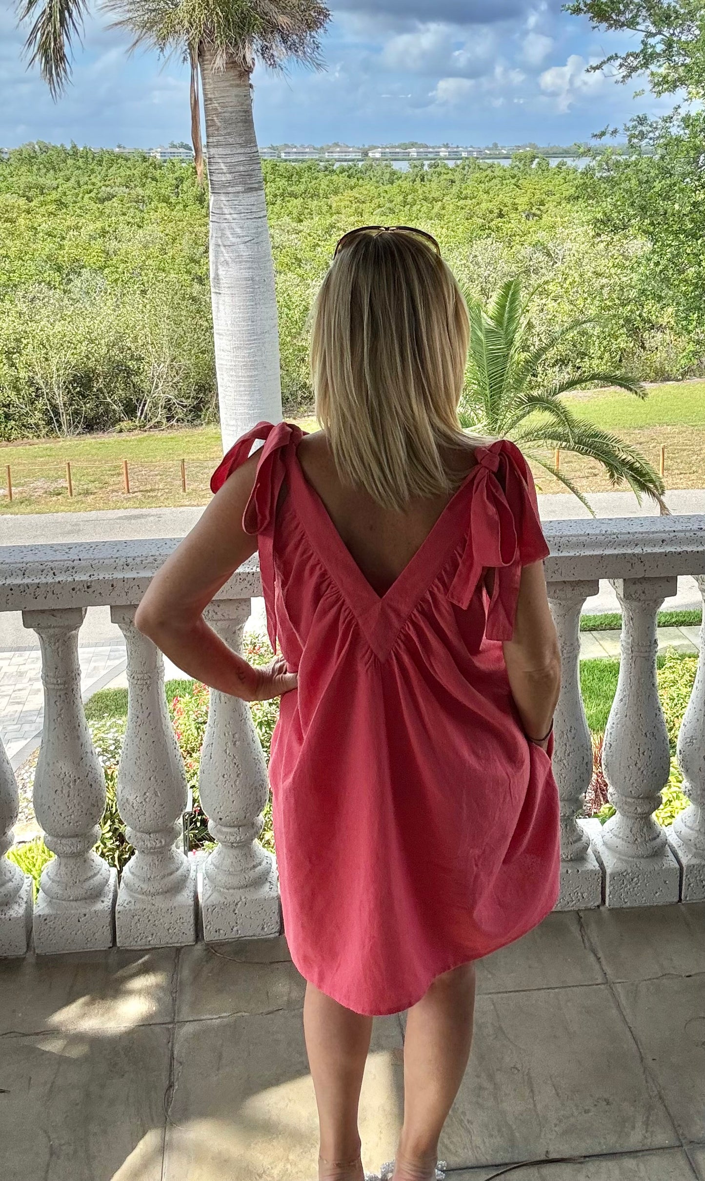 V Shoulder Tie Cover Up